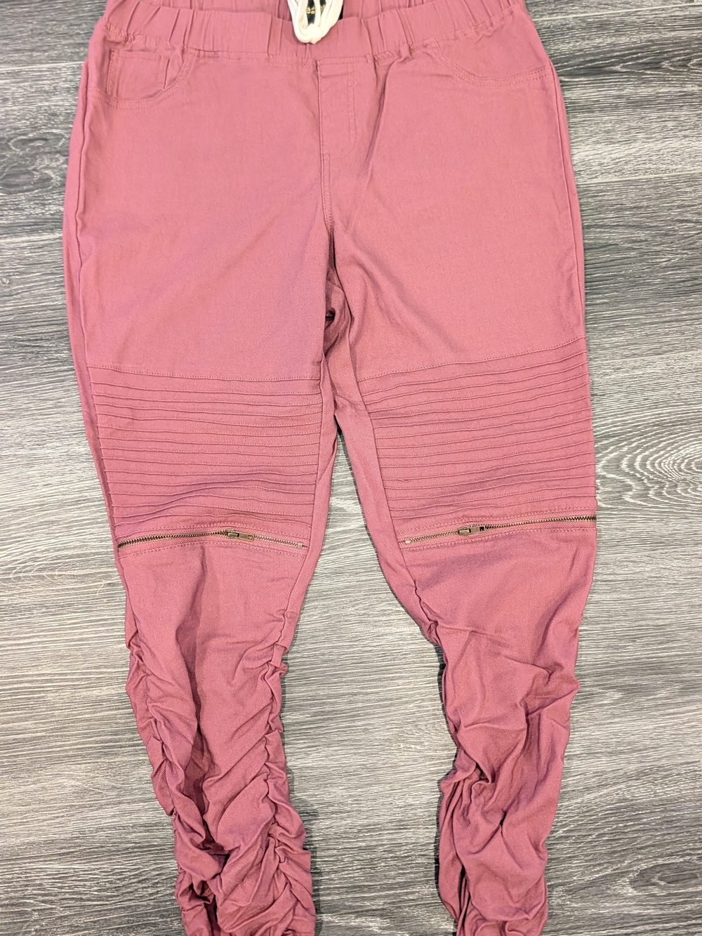 Like an angel Rose Pink Jeggings with Zipper Detail